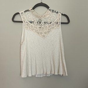NWOT Altar'd State Sleeveless Lace High Neck Top